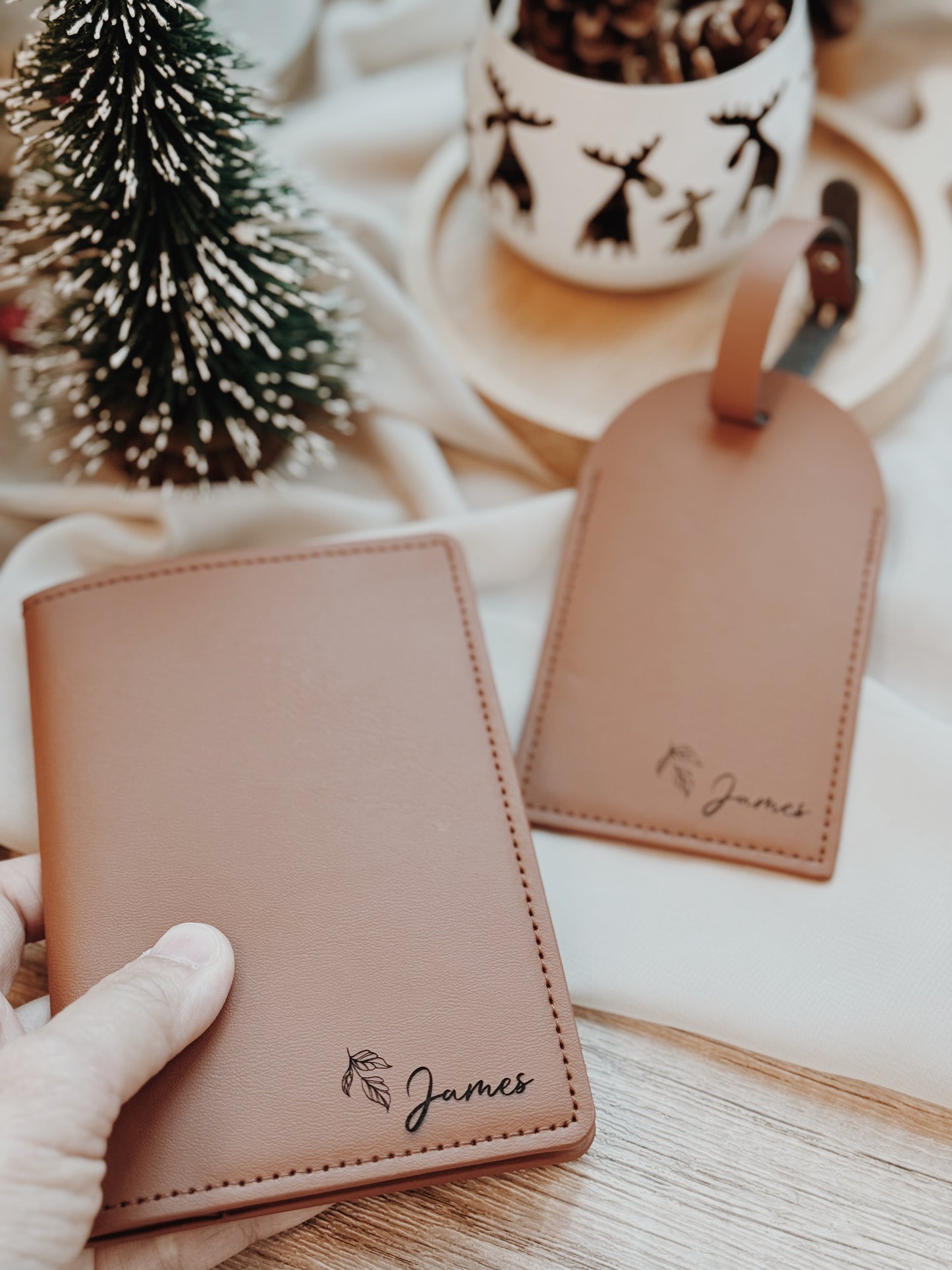 Personalized Engraved Leather Gift - Custom Name and Message