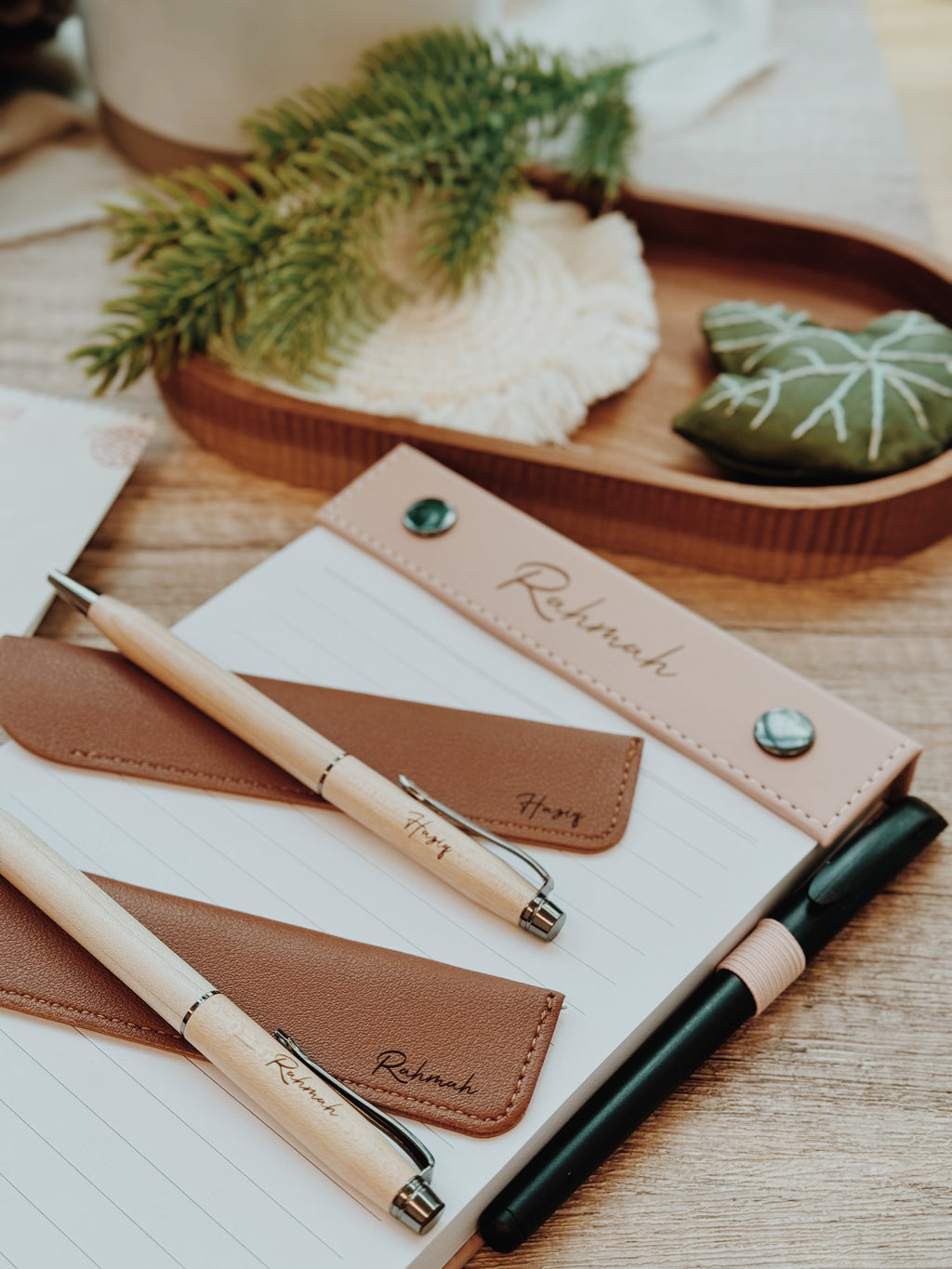 Personalized Engraved Leather Gift - Custom Name and Message