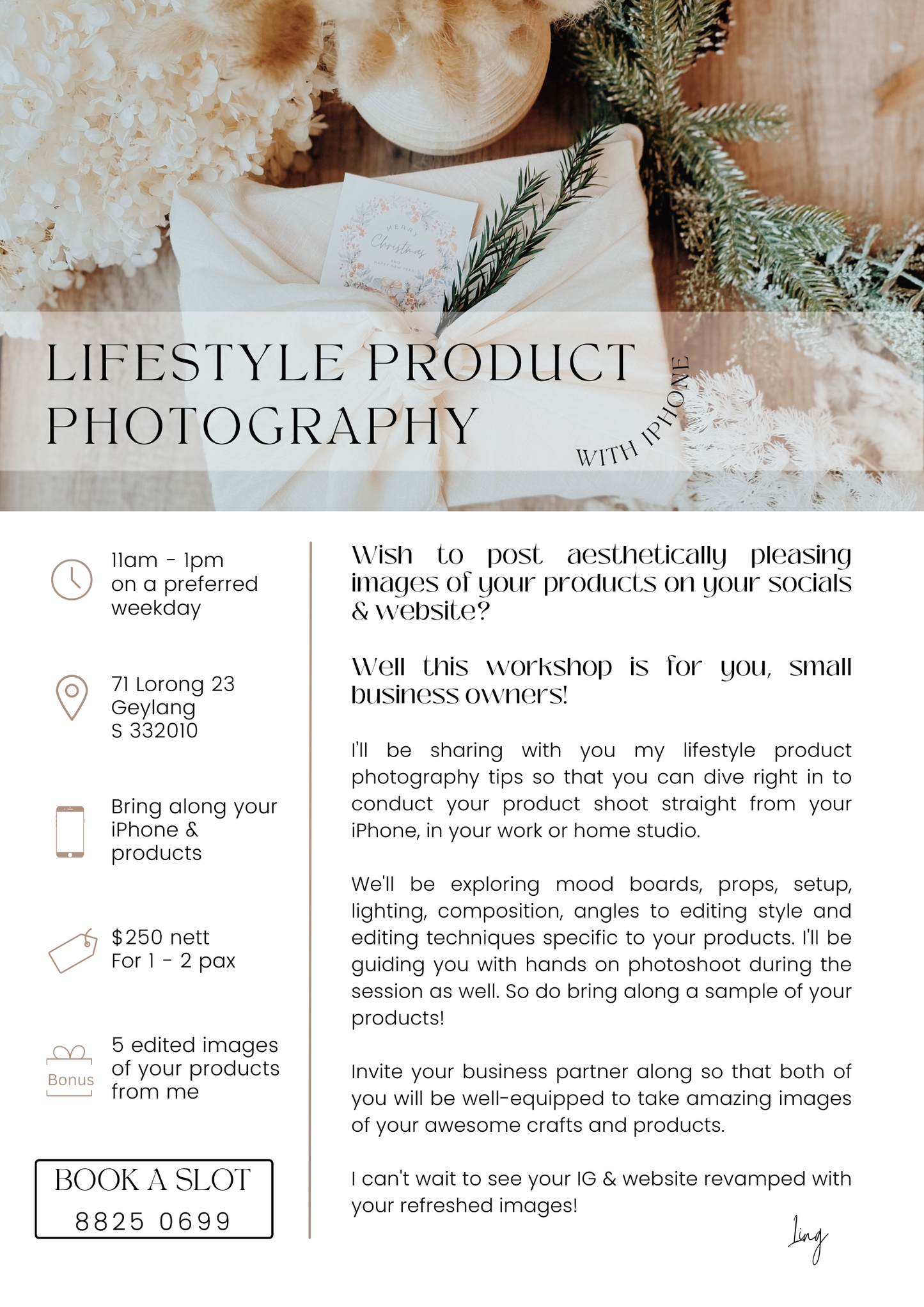 Lifestyle Product Photography Workshop