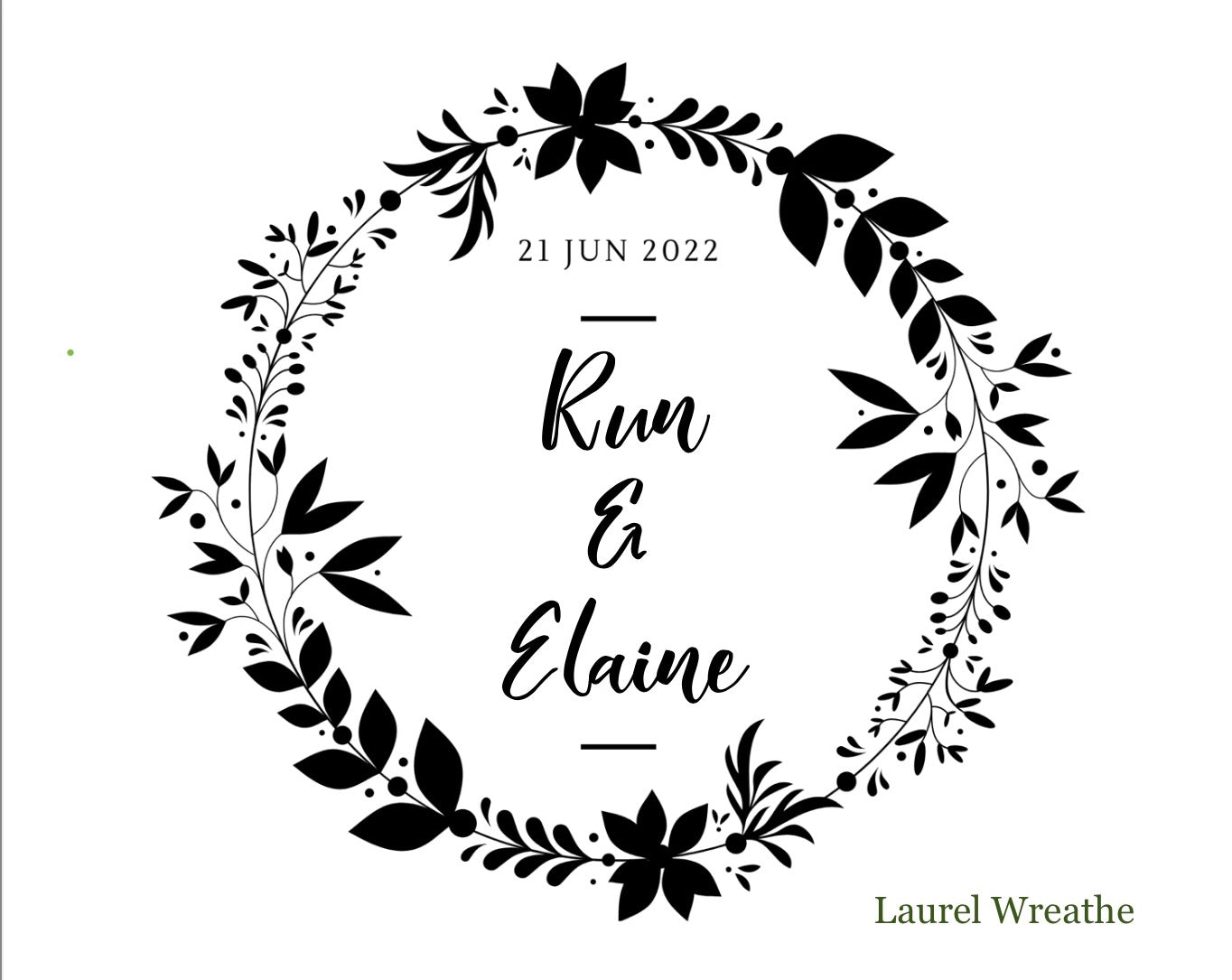 Couple Keepsake - Laurel Wreath